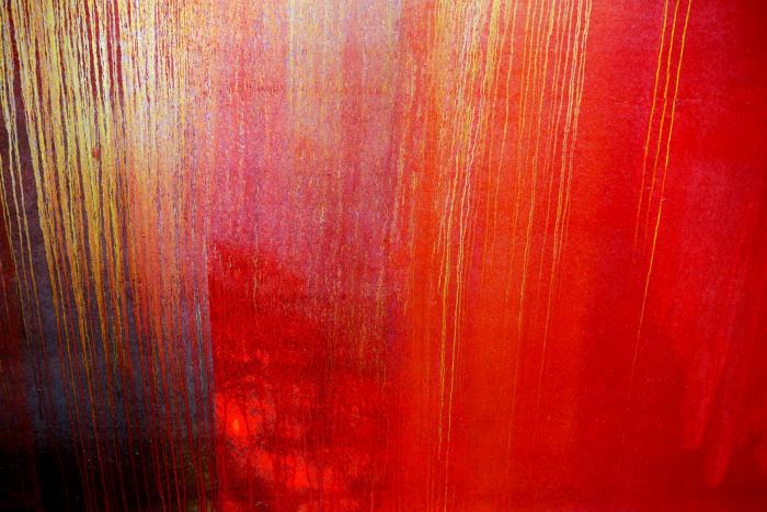 Ausschnitt Red Rain,2009, Öl/Leinwand, Diptychon 500 x 250 cm